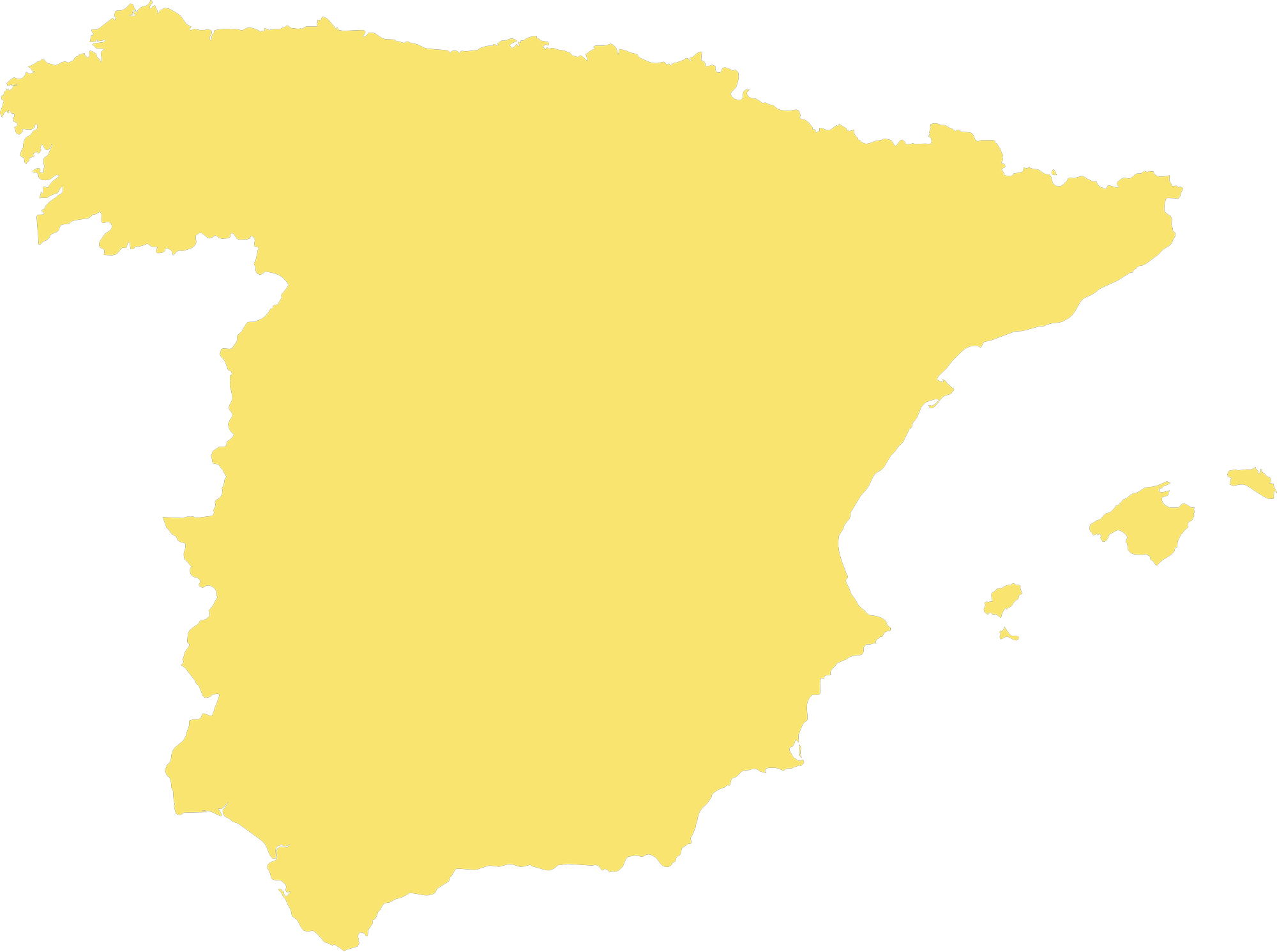 Carte de l'Espagne Simplifiée